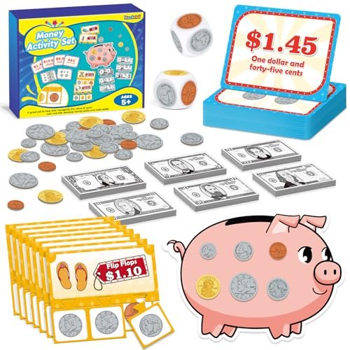 Kasfalci Money Activity Set for Kids for Learning, Pretend...