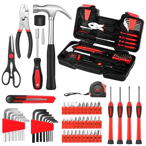 58-Piece Tool Kit Basic Home Repair Tool Set, General...
