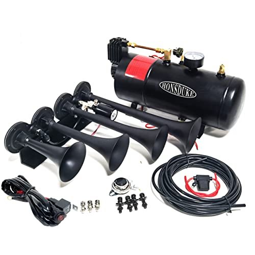 HONSDUKE 3 Liter Train Horn Kit for Trucks/Car/Semi....