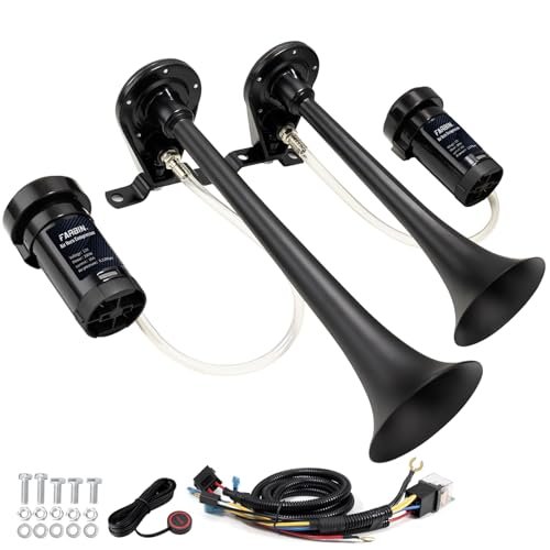 FARBIN Dual Trumpet Air Horn, Train Horn for Truck with...