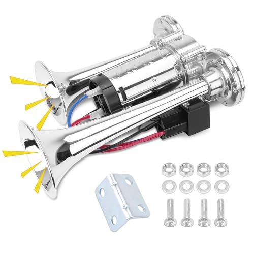 FILTERUP 12V 600DB Upgraded Air Horn Dual Trumpets, Super...