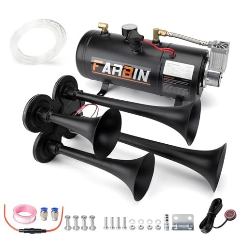 FARBIN 178DB 4 Trumpet Horns Train Horn Kit for Truck...