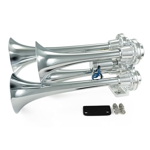 HornBlasters Bullet Air Horn Only - 4 Chrome Trumpets