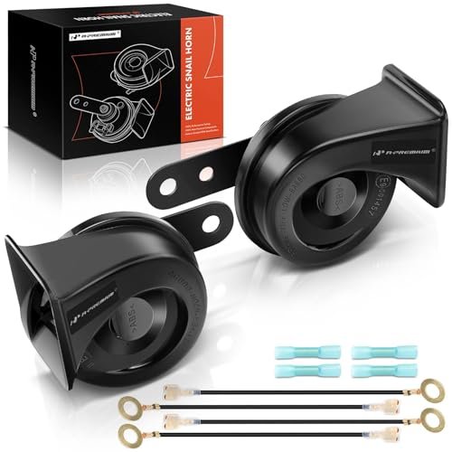 A-Premium Dual Snail Horn High Low Universal Electric Horns...
