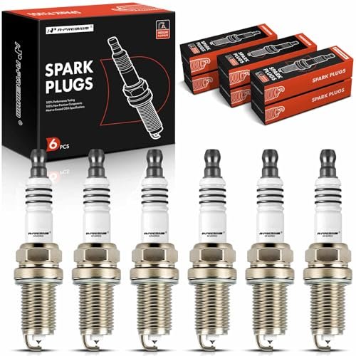 A-Premium Iridium Platinum Spark Plugs Compatible with...