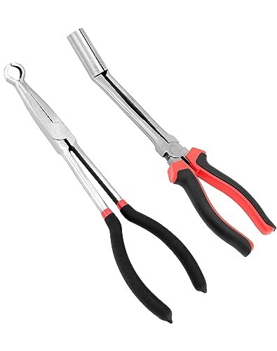 QWORK Car Spark Plug Wire Removal Pliers Tool, Sleeve...