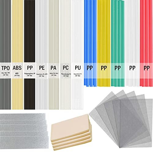 106pcs Plastic Welding Rods ABS PP PU PE PA PC...
