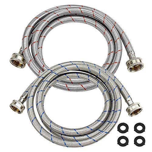 Beaquicy 6 Ft Washer Stainless Steel Hoses Braided...