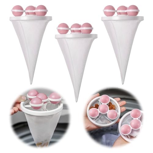 3PCS Floating Hair Filtering Mesh Removal,Pet Lint Removers...