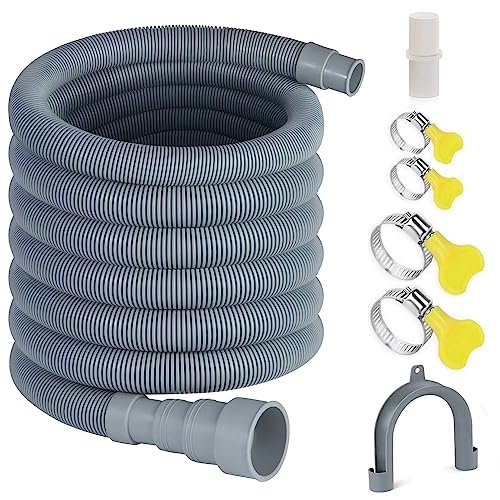 Elyfree 16.4ft Washing Machine Drain Hose, Universal Drain...