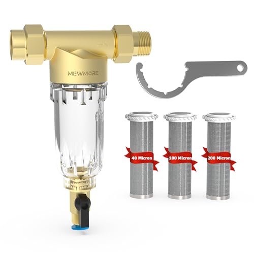 MewMore GFC40 Garden Hose Filter with 3/4