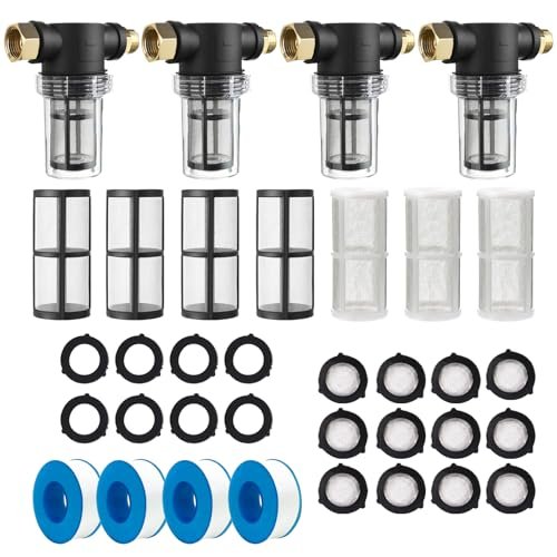 UCEHIPAW 4 Pcs Washing Machine Water Filter with 40 Mesh...