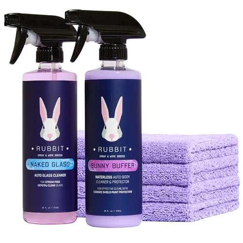 Rubbit Bunny Buffer Bundle, Waterless SiO2 Ceramic Car Wash...
