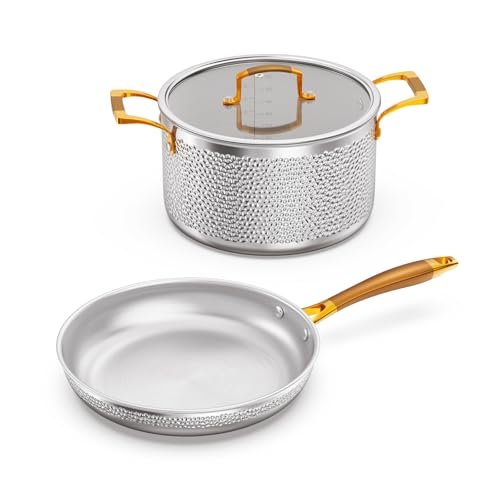 Homaz life Stainless Steel Pots and Pans Set, Tri-Ply...