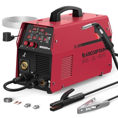 ARCCAPTAIN 6-in-1 Aluminum MIG Welder, 200A Welding Machine...