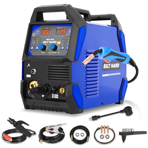 BILT HARD 200A 6- In-1 Multi-Process Aluminum MIG Welder,...