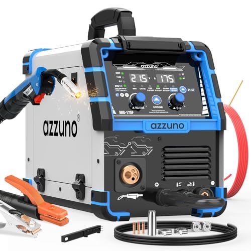 AZZUNO Single PULSE Aluminum MIG Welder Machine 175Amp,...