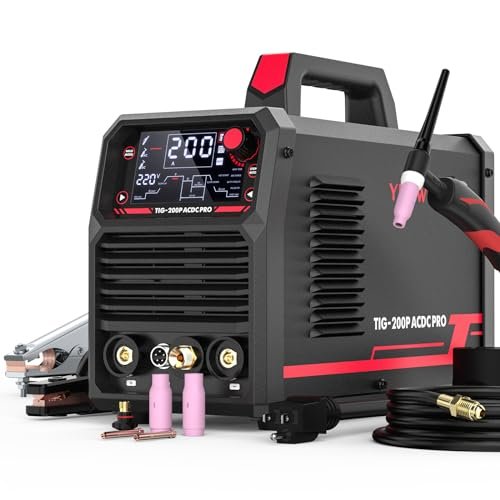 YESWELDER 200A AC/DC Aluminum Tig Welder with Pulse Large...