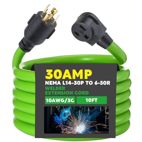 Kanayu 10 ft Welder Extension Cord Compatible with NEMA...