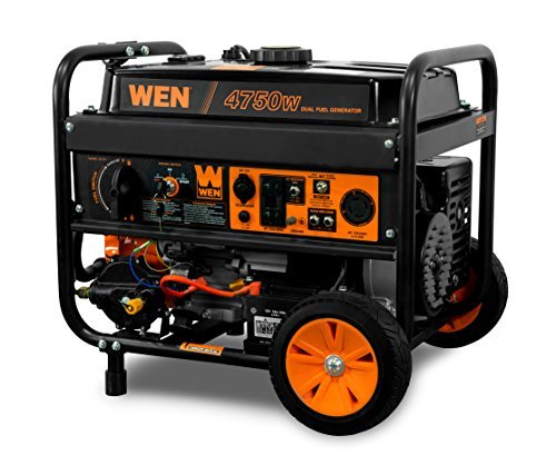 WEN 4,750-Watt 120V/240V Dual Fuel Portable Generator with...