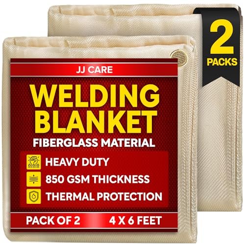 2 Pack Welding Blanket - 4ft x 6ft, 850GSM Fiberglass...