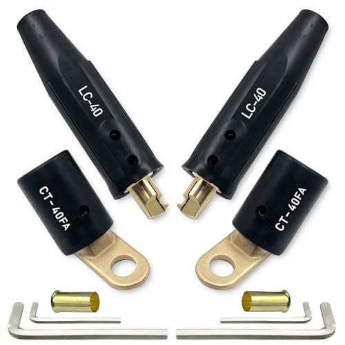 2PCS CT-40FA Welding Terminals & 2PCS LC-40 Welding Cable...
