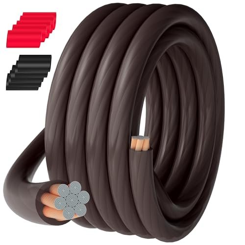0 Gauge AWG Wire Cable 25 Ft Black, High Power...