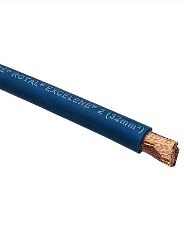 Blue 2 AWG EXCELENE Extra Flexible Welding Cable Lead...