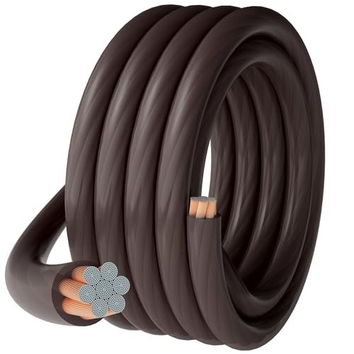 HiFind 4 Gauge 4 AWG 15 Ft Black Power/Ground Wire...