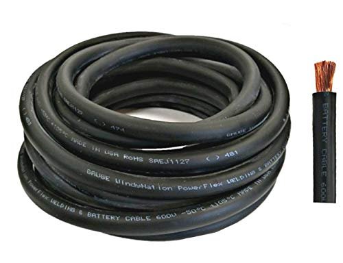 WNI 4 Gauge 20 Feet Black 4 AWG Ultra Flexible...