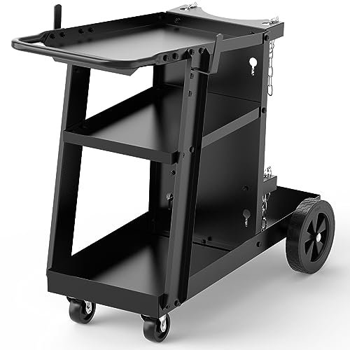 YESWELDER Welding Cart for TIG MIG Welder and Plasma...