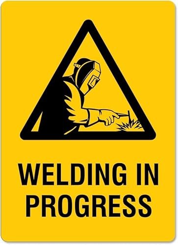 Welding Signs In Progress Metal Tin Sign Caution Danger...