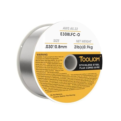 TOOLIOM Gasless Flux-Cored MIG Welding Wire, Stainless...