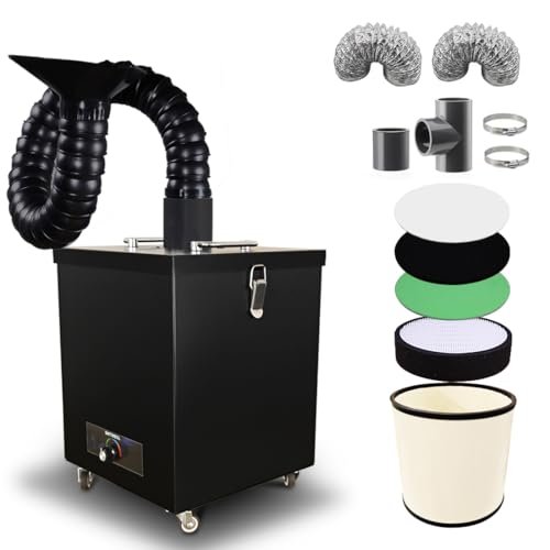 180W 387m³/H Adjustable Fume Extractor with 5 Stage Filters...