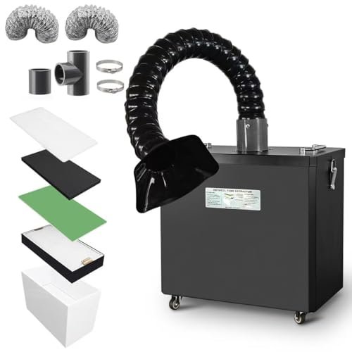 245W Adjustable Fume Extractor with 5 Stage Filters Welding...