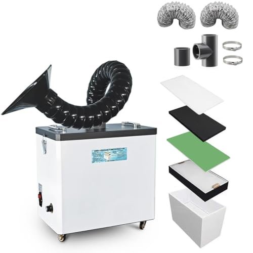 Adjustable 245W Fume Extractor with 5 Stage Filters Welding...