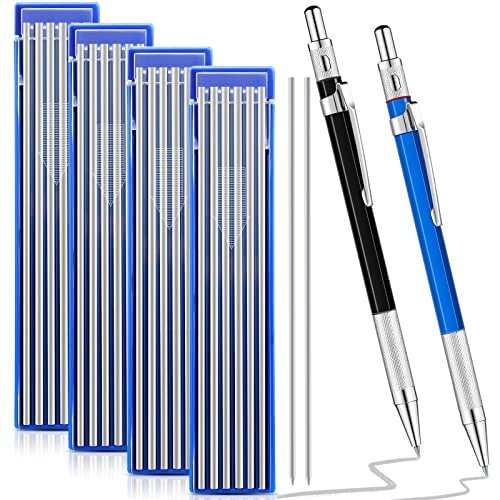 2 Pcs Welders Pencil with 48 PCS Round Refills Mechanical...