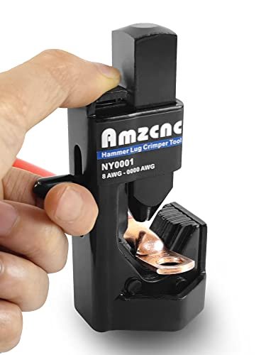 AMZCNC Hammer Lug Crimper Tool - 0000 AWG Battery and...