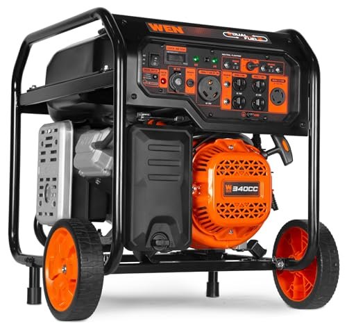 WEN DF8000X 8000-Watt Dual Fuel Electric Start Generator...