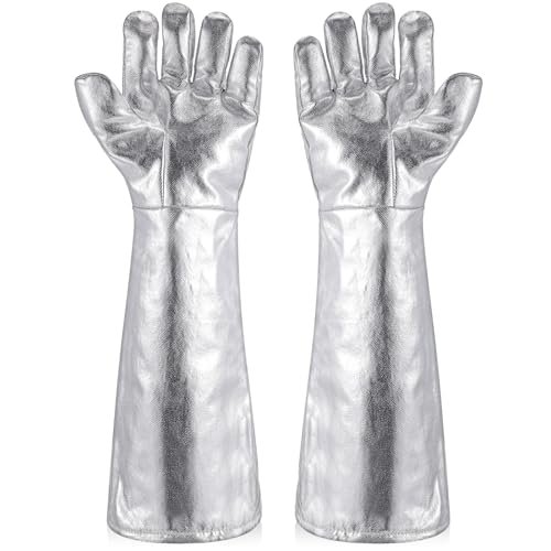 Kingdder High Temperature Aluminized Welding Gloves Heat...