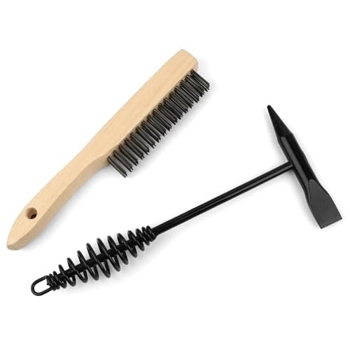 2 Pack Welding Chipping Hammer and Wire Brush Set –...