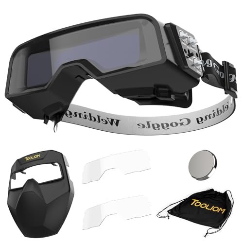 TOOLIOM Welding Goggles Auto Darkening True Color &...