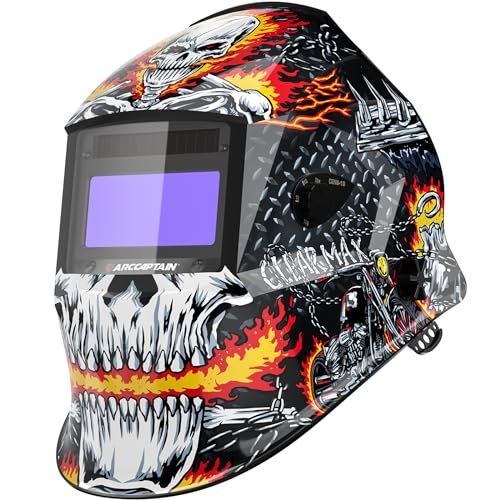 ARCCAPTAIN Welding Helmet Auto Darkening, 1/1/1/1 True...