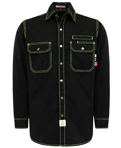 BOCOMAL FR Shirts for Men Snaps Down 7.5oz Water...