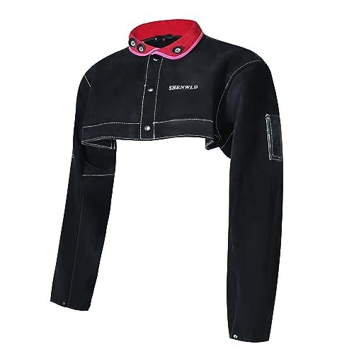 shenwld Heavy-Duty Leather Welding Gear,Half Jacket,Welding...