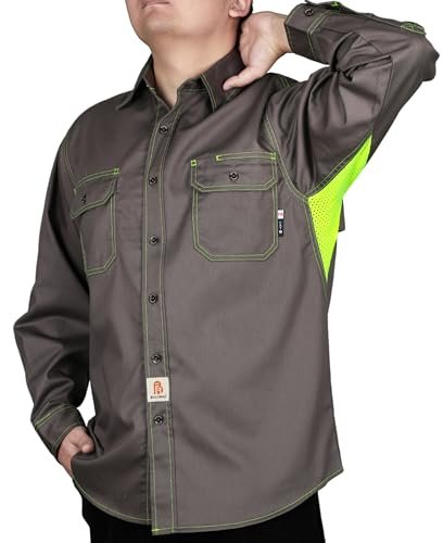 BOCOMAL FR Shirt for Summer Lightweight Vented Mesh Back...