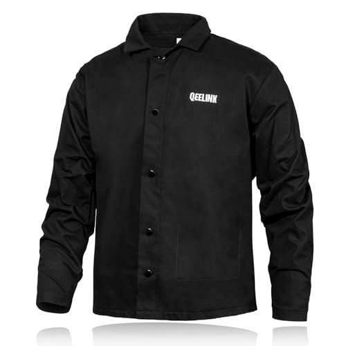 QeeLink Welding Jacket - Premium Flame Resistant (FR)...