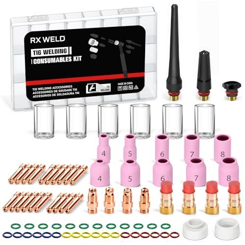 RX WELD 79PCS TIG Welding Accessories Torch Kit Stubby...