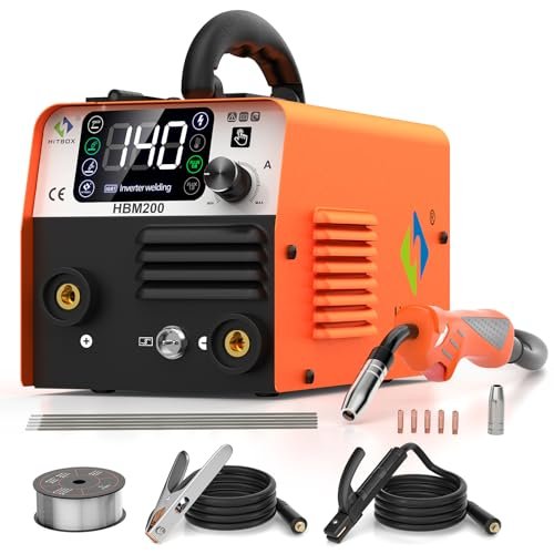 HITBOX 140A Mig Welder Machine 110v 3 in 1 Flux...