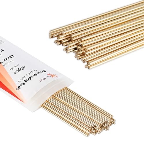 Fox Alloy 40pcs Brass Brazing Rods HS221 1/2 lb Diameter...